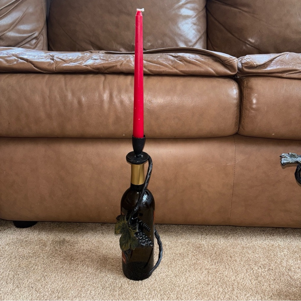Decorative Candle Holder with Red Candle